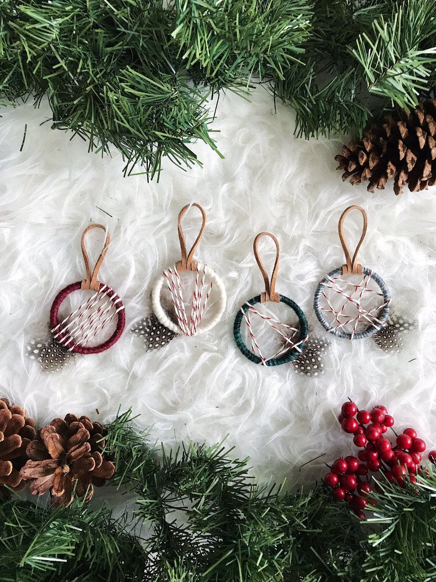 Classic Christmas Colored Ornaments│Bohemian Holiday Party Favors