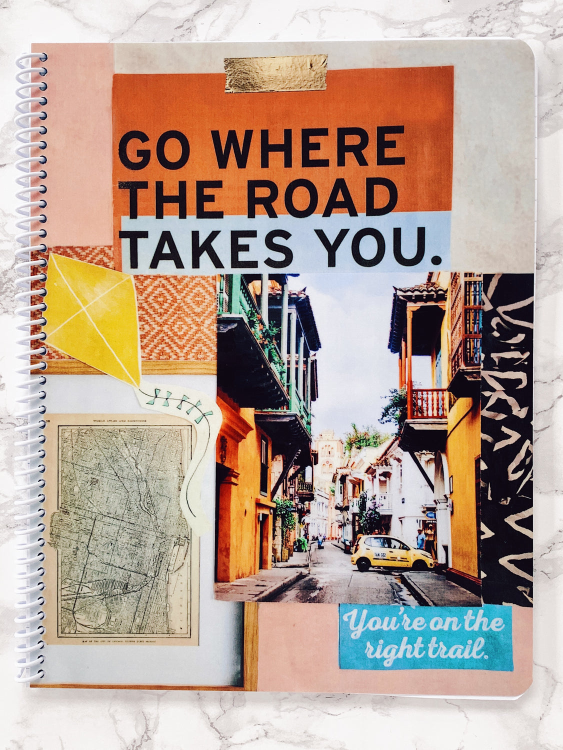 Go Where The Road Takes You - Large Notebook